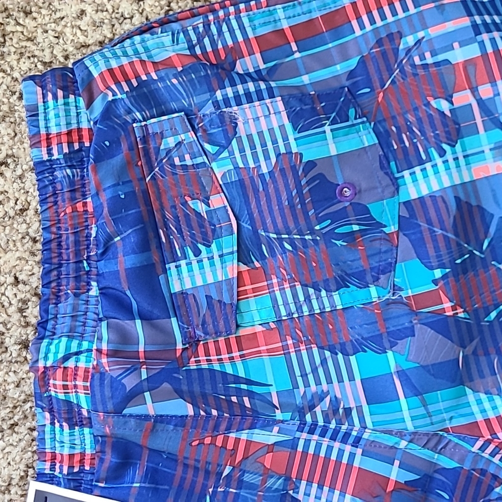 Club Rm leafy blue swim trunks - Picture 3 of 9